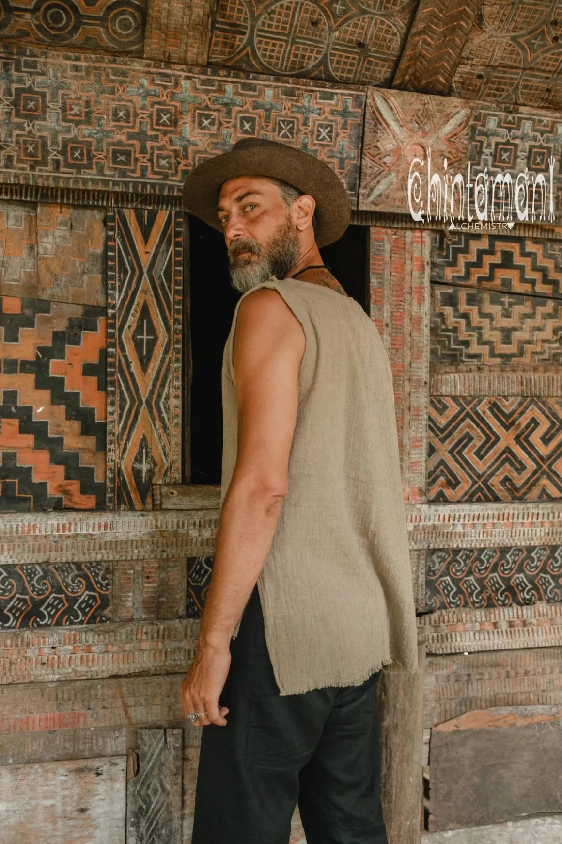 Diagonal Raw Top / Sage