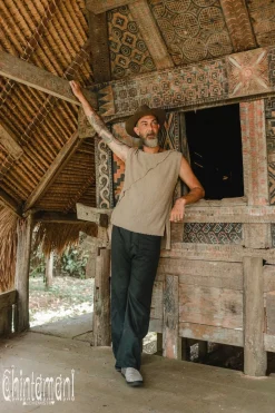 Diagonal Raw Top / Sage