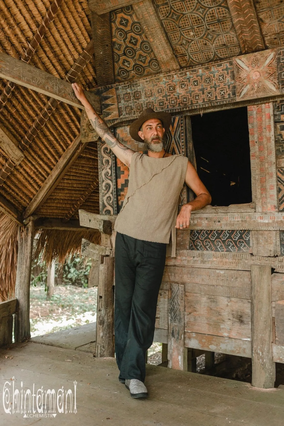 Diagonal Raw Top / Sage