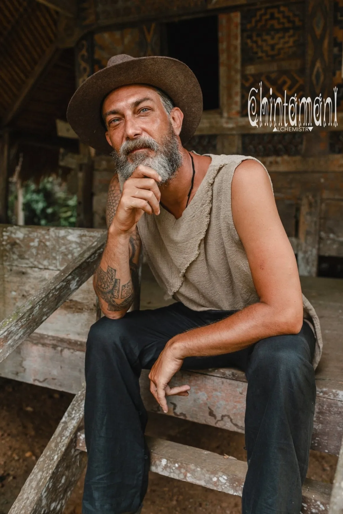 Diagonal Raw Top / Sage