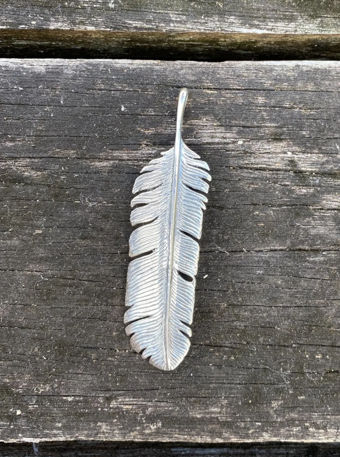 Feather Pendant Silver