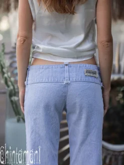 Flared Denim Pants / Blue