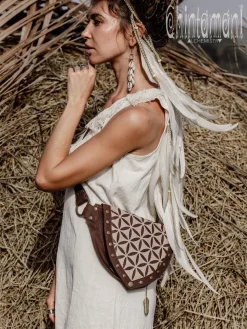 Flower Waist Bag / Brown