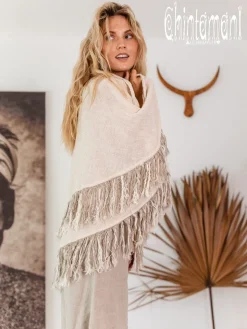 Fringe Boho Shawl / Off White