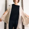 Fringe Linen Kimono / Gray
