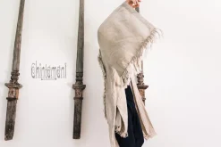 Fringe Linen Kimono / Gray