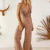 Fringed Jumpsuit / Dusty Pink