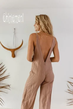Fringed Jumpsuit / Dusty Pink