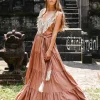 Fringed Maxi Dress / Dusty Pink
