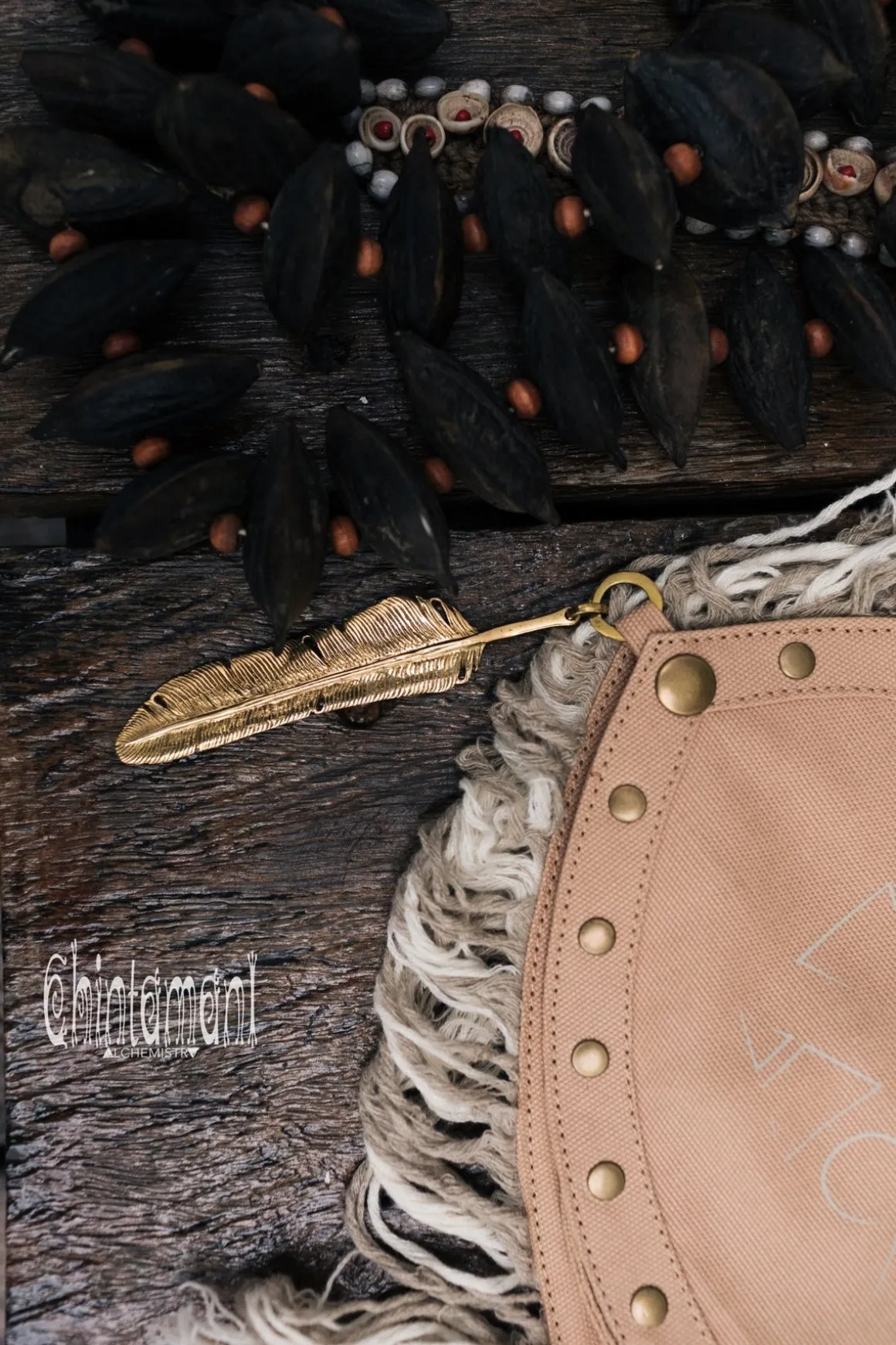 Fringy Banana Bag / Beige