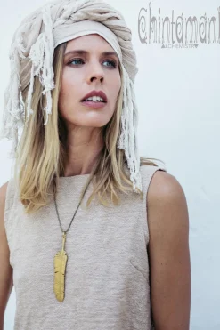 Fringy Crop Top / Beige