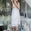 Girls Linen Dress / Grey