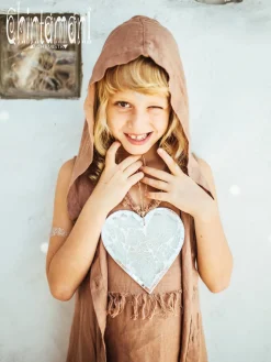 Girls Linen Tunic / Dusty Pink