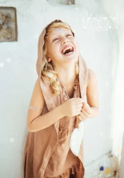 Girls Linen Tunic / Dusty Pink