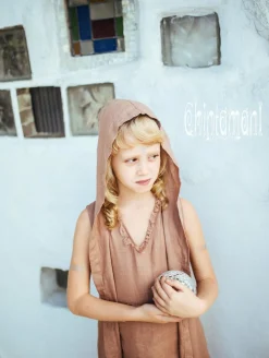 Girls Linen Tunic / Dusty Pink