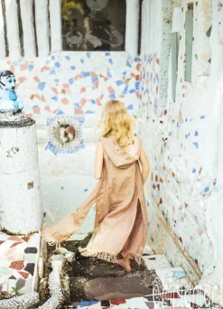 Girls Linen Tunic / Dusty Pink