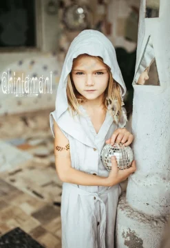 Girls Linen Tunic / Grey