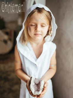 Girls Linen Tunic / White