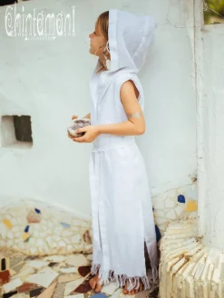 Girls Linen Tunic / White