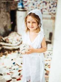 Girls Linen Tunic / White