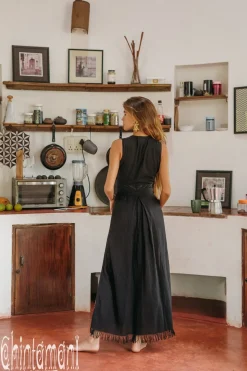 Goan Wrap Dress / Black