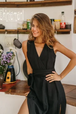 Goan Wrap Dress / Black