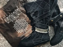 High Denim Boots / Black