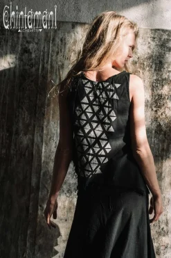 High Low Cotton Skirt / Black