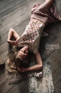 High Low Cotton Skirt / Dusty Pink