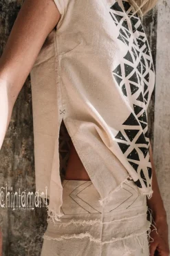 High Low Cotton Skirt / Off White