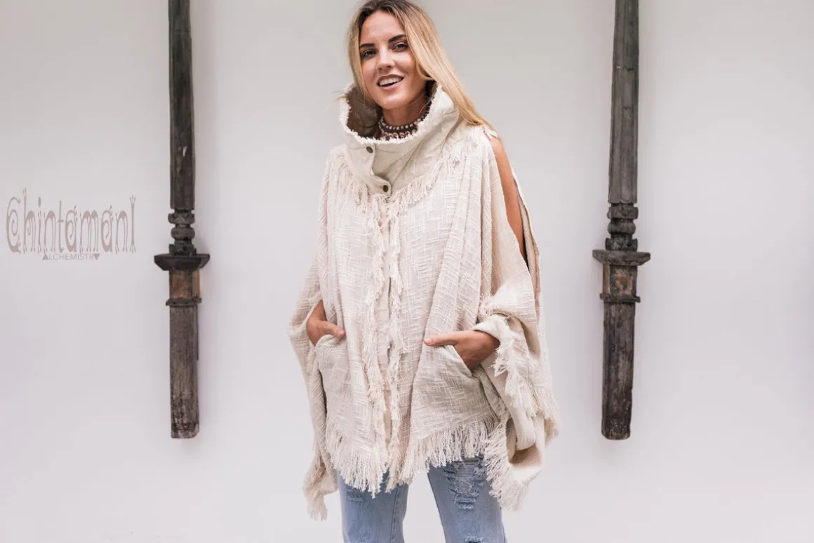 High Neck Cotton Jacket / Off White