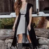 Hooded Shirt Dress / Black