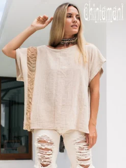 Linen & Silk Shirt / Beige