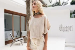 Linen & Silk Shirt / Beige