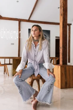 Linen & Silk Shirt / Gray