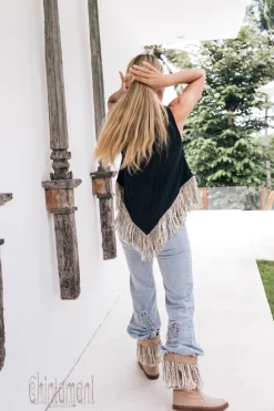 Linen Corner Top / Black