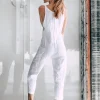 Linen Jumpsuit 3/4 / White