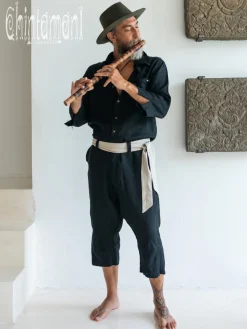 Linen Men's Overalls / Black