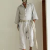 Linen Men's Overalls / Gray