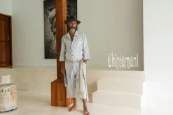 Linen Men's Overalls / Gray