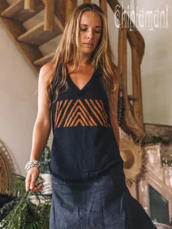 Linen Rayon Top / Black