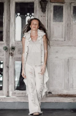 Linen Rayon Top / Grey