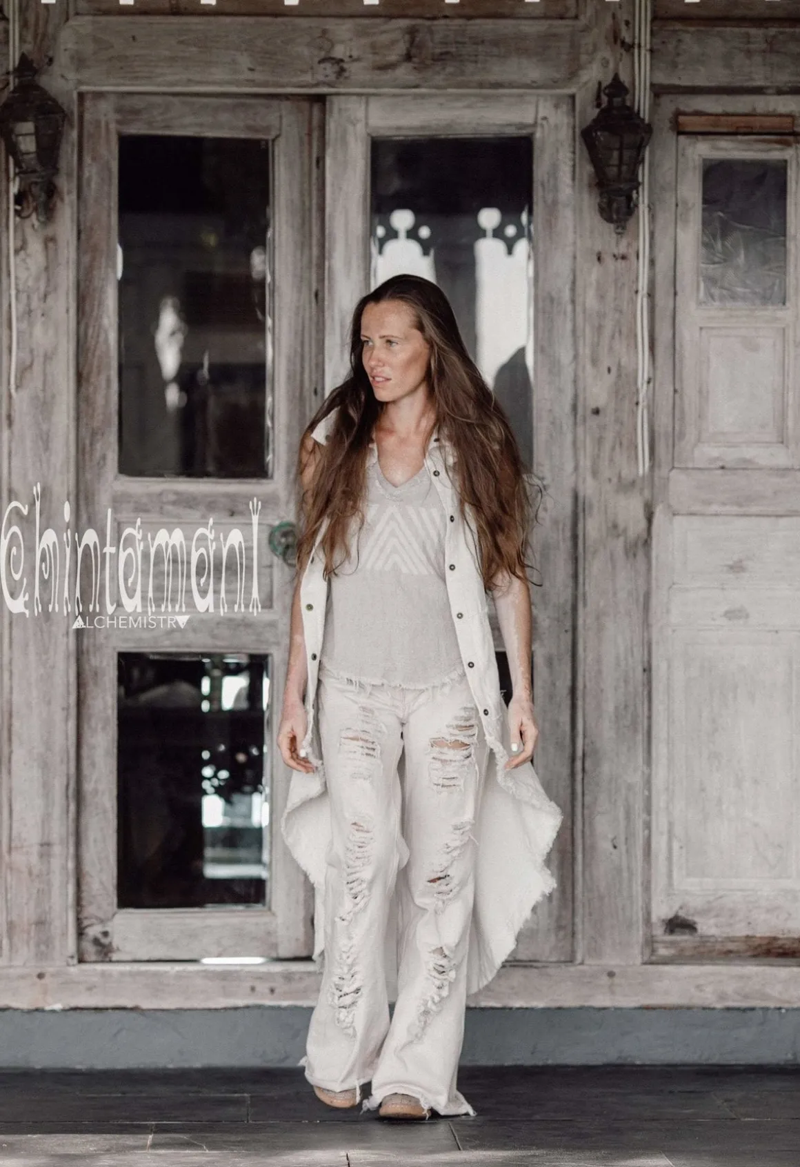 Linen Rayon Top / Grey