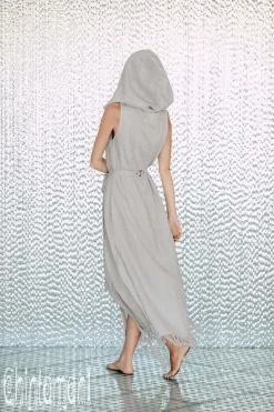 Linen Shirt Dress / Grey