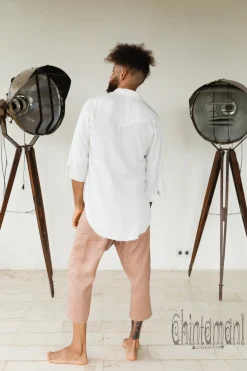 Linen Short Pants / Dusty Pink