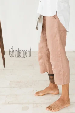 Linen Short Pants / Dusty Pink