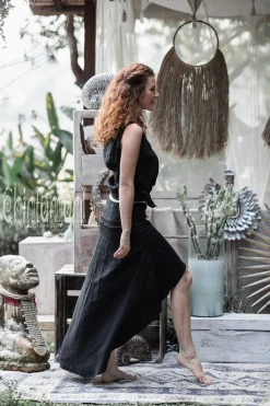 Linen Tank Top / Black