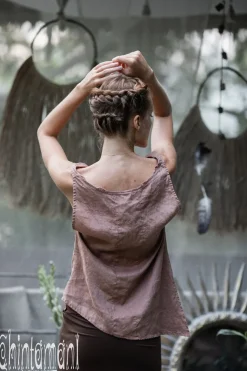 Linen Tank Top / Dusty Pink