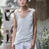 Linen Tank Top / Light Grey