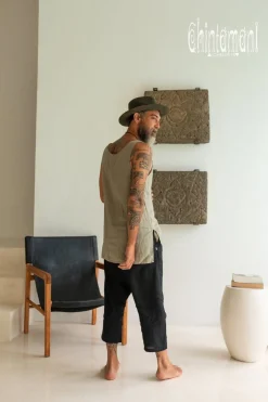 Linen Tank Top / Sage Green